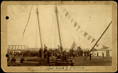 Dedication Pitcairn missionary ship, fall of 1890 (at campmeeting time - at Oakland Estuary)