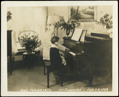 John H. Kellogg at the piano on his 91st birthday
