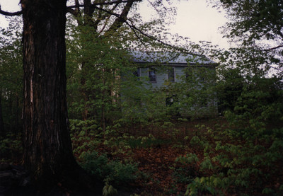 William Miller's house seen through trees from lower elevation