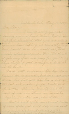 Letter from Jessie Waggoner to Clara Barnum, 30 May 1889