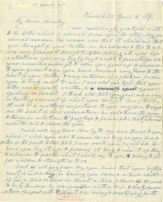 Charles Fitch to Charles L. Fitch - Apr. 16, 1841