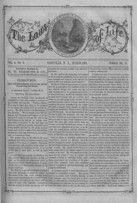 The Laws of Life | March 0, 1862