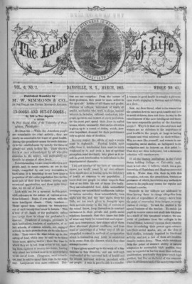 The Laws of Life | March 0, 1863