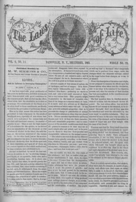 The Laws of Life | December 0, 1863