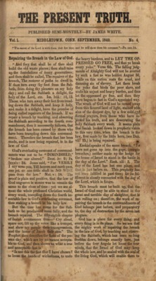 The Present Truth | September 1, 1849
