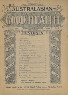 The Australasian Good Health | January 1, 1902
