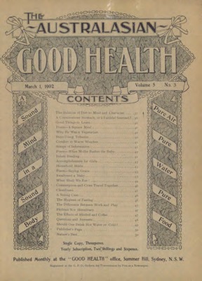 The Australasian Good Health | March 1, 1902