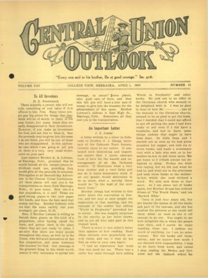 Central Union Outlook | April 1, 1919