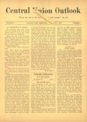 Central Union Outlook | February 1, 1927