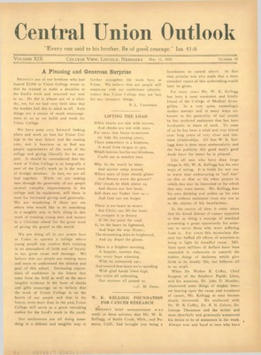 Central Union Outlook | May 13, 1930