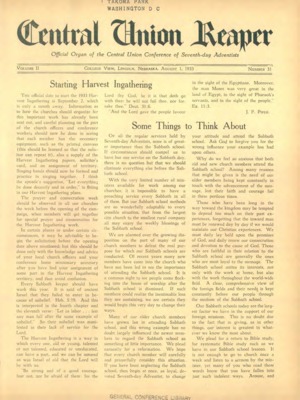 The Central Union Reaper | August 1, 1933