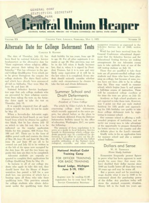 The Central Union Reaper | May 1, 1951