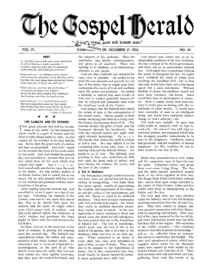 The Gospel Herald | December 17, 1902