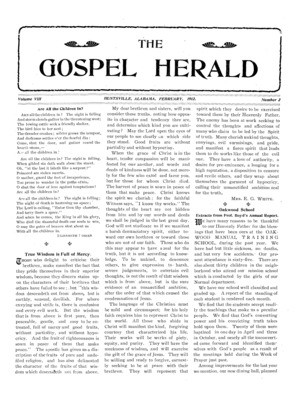 The Gospel Herald | February 1, 1912