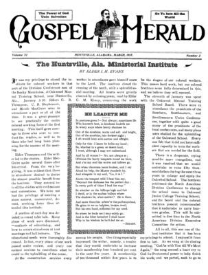 The Gospel Herald | March 1, 1917