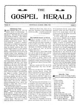 The Gospel Herald | April 1, 1915