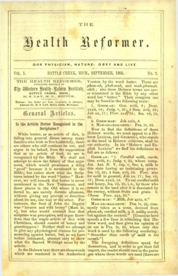 The Health Reformer | September 1, 1866