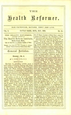 The Health Reformer | May 1, 1869
