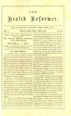 The Health Reformer | April 1, 1871