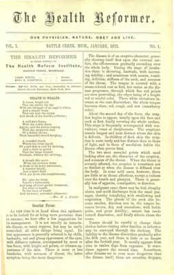 The Health Reformer | January 1, 1872