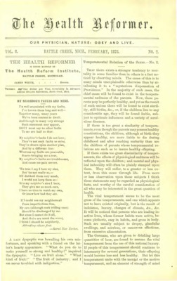 The Health Reformer | February 1, 1873