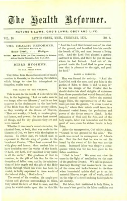 The Health Reformer | February 1, 1875