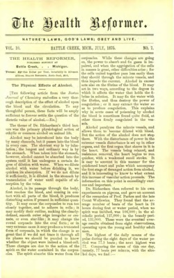 The Health Reformer | July 1, 1875