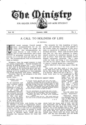 The Ministry | January 1, 1933