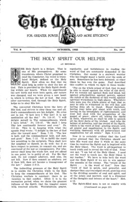 The Ministry | October 1, 1935