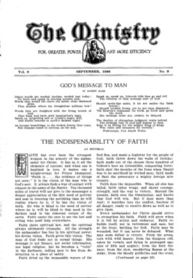 The Ministry | September 1, 1936