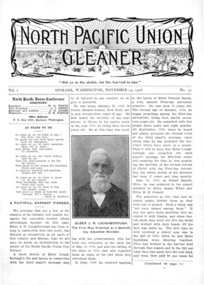 North Pacific Union Gleaner | November 29, 1906