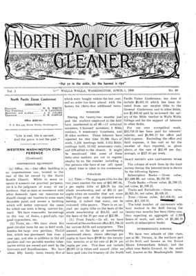 North Pacific Union Gleaner | April 1, 1908