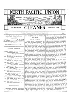 North Pacific Union Gleaner | April 28, 1909