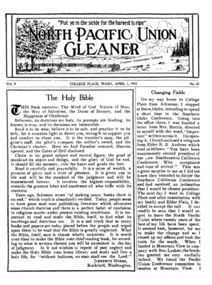 North Pacific Union Gleaner | April 1, 1915