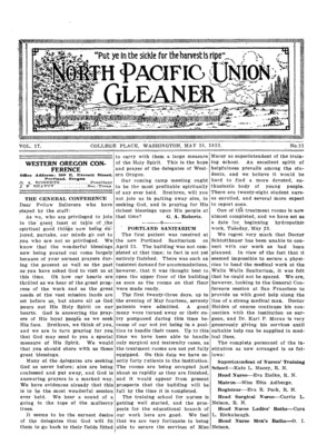 North Pacific Union Gleaner | May 25, 1922