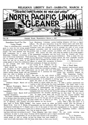 North Pacific Union Gleaner | March 1, 1927