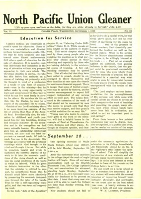 North Pacific Union Gleaner | September 1, 1936
