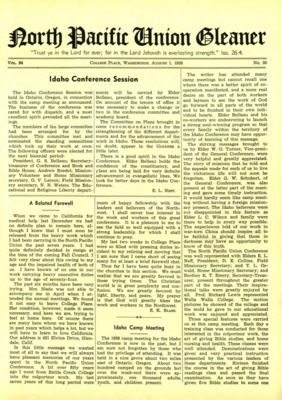 North Pacific Union Gleaner | August 1, 1939