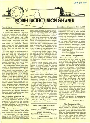 North Pacific Union Gleaner | June 24, 1957