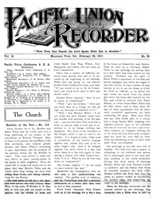 Pacific Union Recorder | February 23, 1911