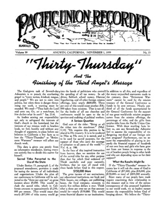 Pacific Union Recorder | November 1, 1939