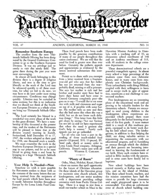 Pacific Union Recorder | March 10, 1948
