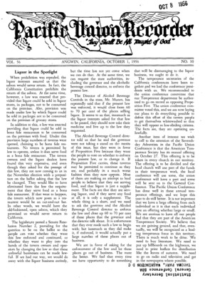 Pacific Union Recorder | October 1, 1956