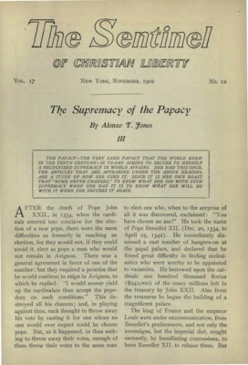 The Sentinel of Christian Liberty | November 1, 1902