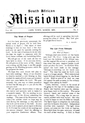 South African Missionary | March 1, 1905