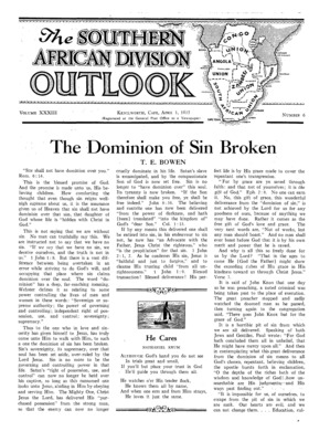 The Southern African Division Outlook | April 1, 1935