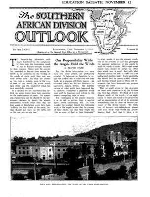 The Southern African Division Outlook | November 1, 1938