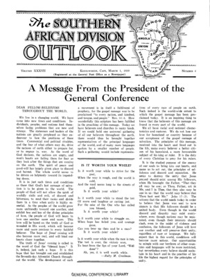 The Southern African Division Outlook | March 1, 1939