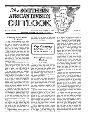 The Southern African Division Outlook | October 15, 1940