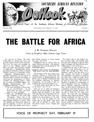 The Southern African Division Outlook | February 15, 1960